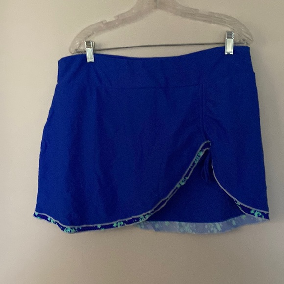 NWOT Royal Blue two piece Tankini swimsuit size 2X w/tie back halter top - Picture 3 of 4